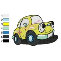 Cartoon Car Embroidery Design